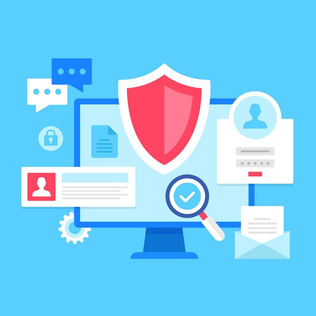 A cybersecurity vector illustration