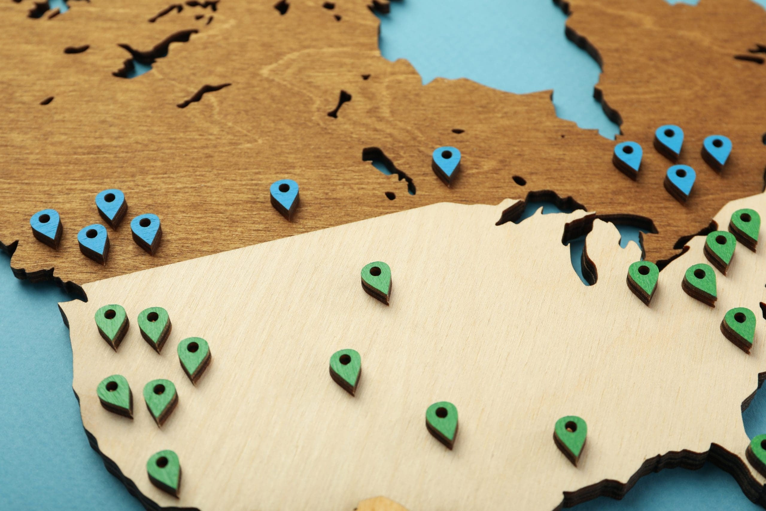 Cross-border recruitment - a representation of the border between Canada and the United States